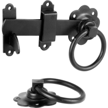 Ring Latch 150mm Black Carded